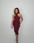 Robe Eleanor Bordeaux
